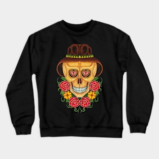 Sugarskull in love day of the dead. Crewneck Sweatshirt